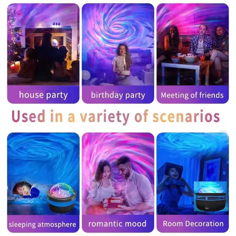 LED Galaxy Star Projector Night Light