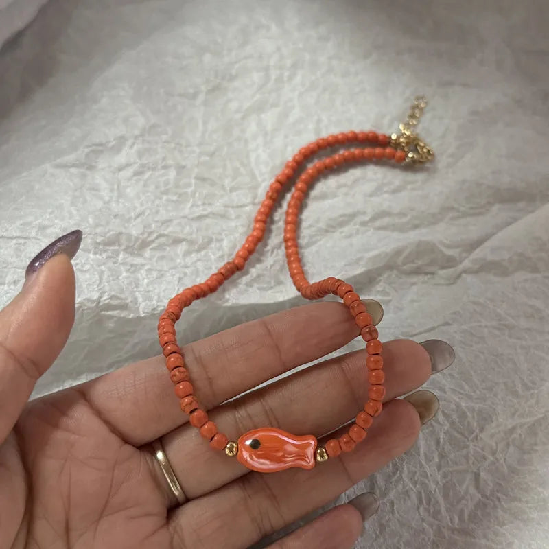 Ceramic Fish Necklace