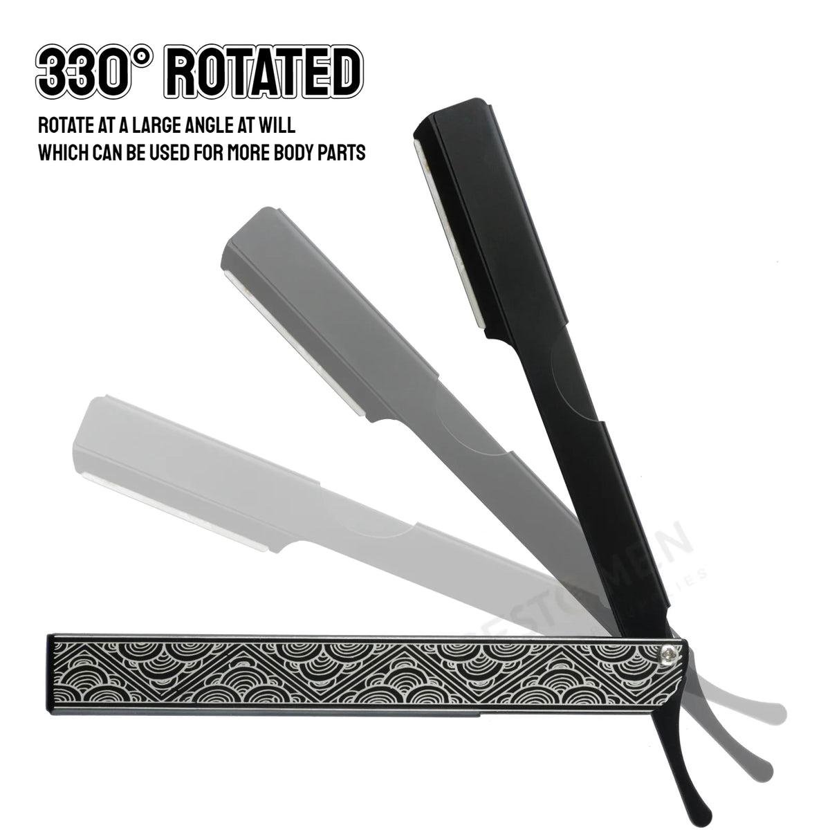 Folding Barber Razor Holder — Blades Not Included
